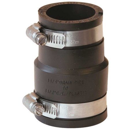 FERNCO FLEXIBLE COUPLING 1 1/2 IN X 1 1/4 IN 1056-150/125